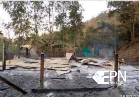 ပေါက်မြို့နယ် ကျောက္မဆင် သစ်တောစခန်းကို အကြမ်းဖက်သမားတွေက မီးရှို့ဖျက်ဆီး