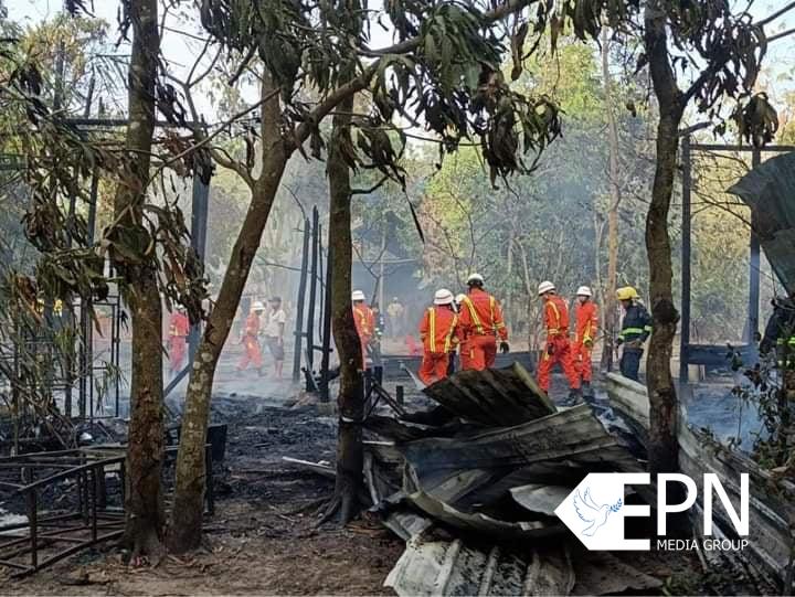ပုသိမ်မြို့ ဆိုင်ခြံကျေးရွာမှာ မီးလောင်မှုဖြစ်ပွား၍ နေအိမ် ၇ လုံးမီးလောင်ဆုံးရှူံး